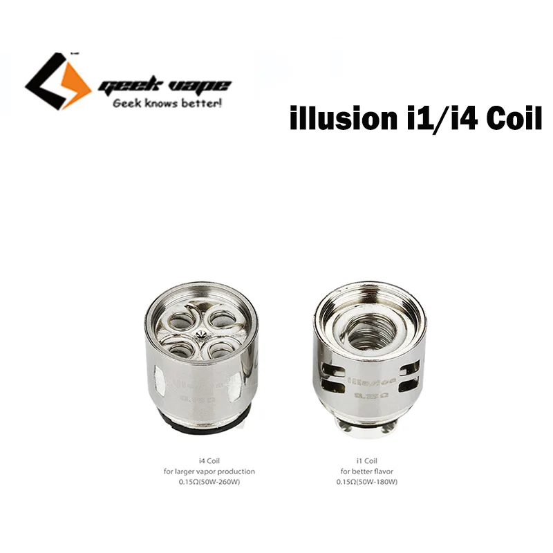 Промо Акция! 3 шт./лот оригинальный мундштук geekvape Illusion i1/i4 головка катушки 0.15ohm для