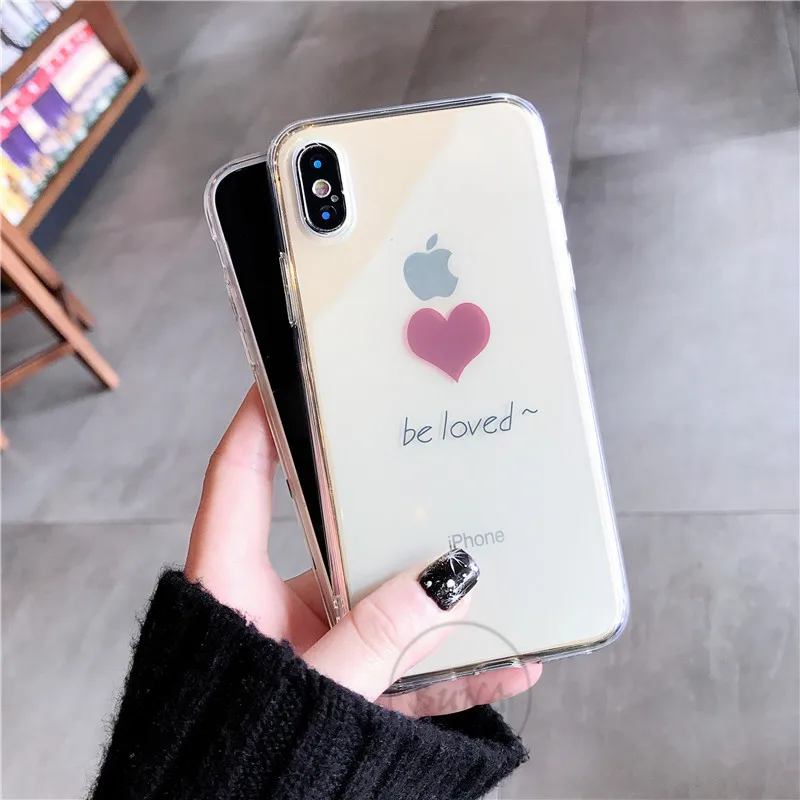 BUNA милый чехол для телефона с сердечками iphone X 7 Чехол 6S 6 8 Plus s Ультратонкий Мягкий