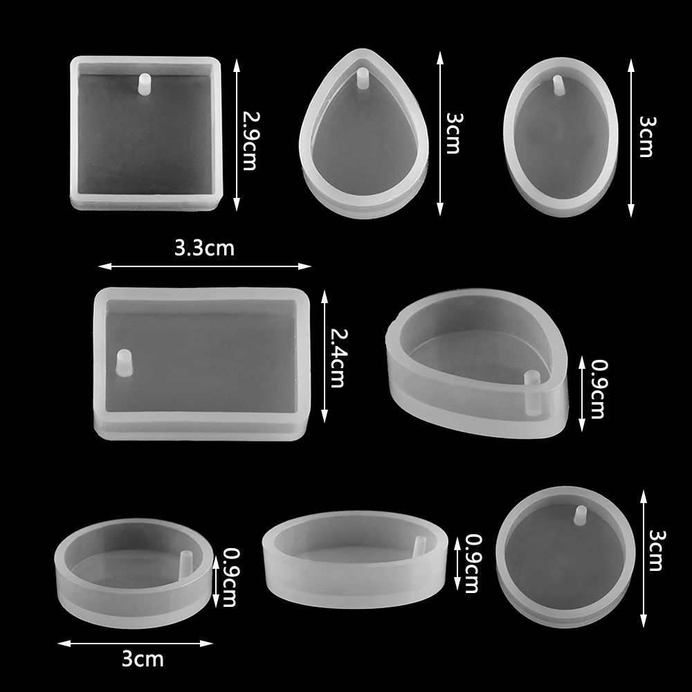 

5Pcs/Set Water Drop Shape Silicone Mold Crystal Bracelet Pendant Mould Resin Casting Diamond Mold DIY Handmade Decorate Tools