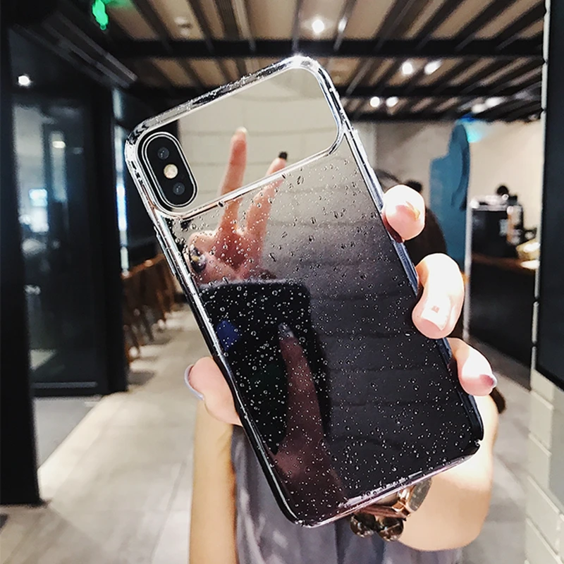 WMZSUCC Glossy PC Hard Mirror Design Water Drops Fitted Phone Case Back Cover for iPhone X 8 Plus 7 6 6s Wholesale |
