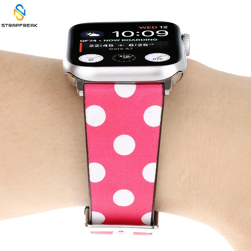 Кожаный браслет для Apple Watch Band 42 мм 38 мм/44 40 серия 4 3 2 1 iwatch модные часы мужчин и женщин|Ремешки часов| |