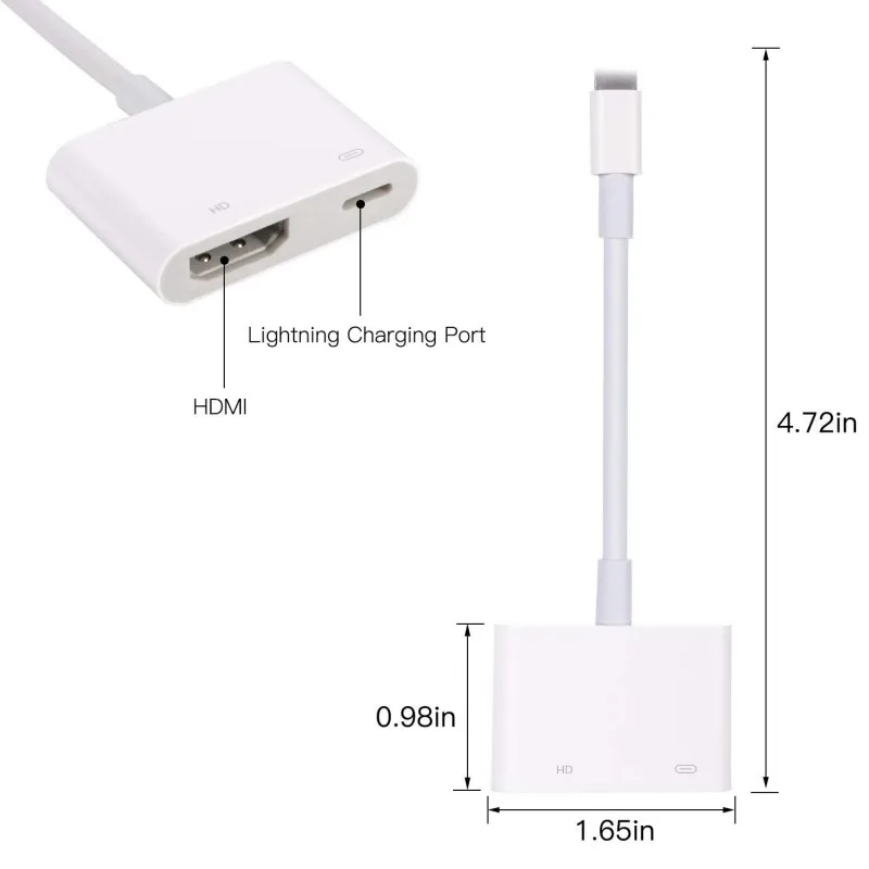 Для iPad Air to HDMI адаптер для Lightning Digital AV 4K USB кабель Разъем 1080P HD адаптеры iphone X XS 8 7 6