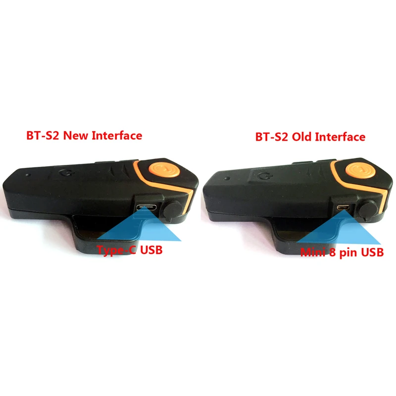 

2019 New 2pcs Type-C USB Soft Earphone Earpiece & MIC For BT-S2 BT-S3 Motorcycle Bluetooth Intercom For Full Face Helmets