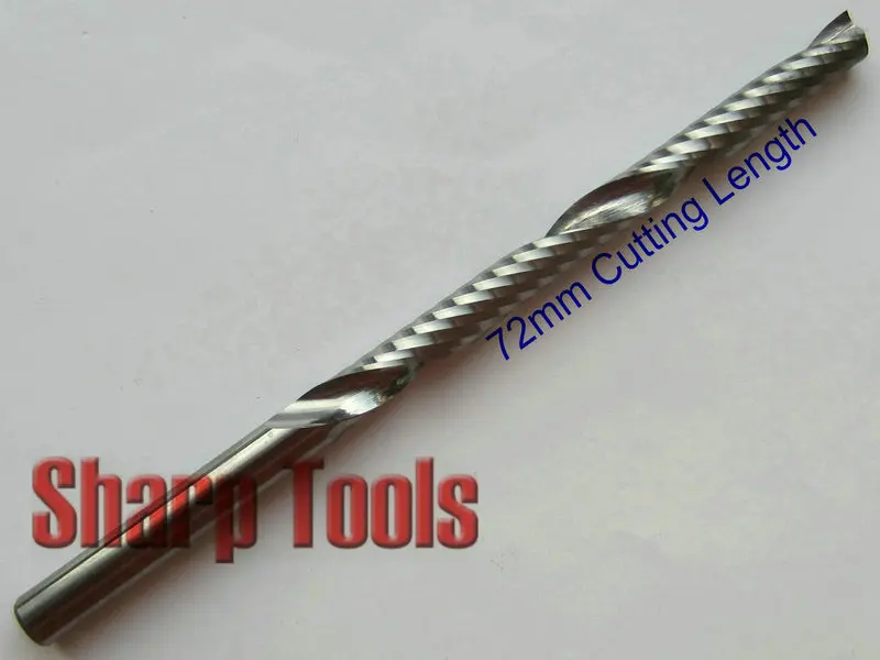 Набор инструментов для резки с ЧПУ удлиненный 6*72 мм Одна Флейта спиральные фрезы