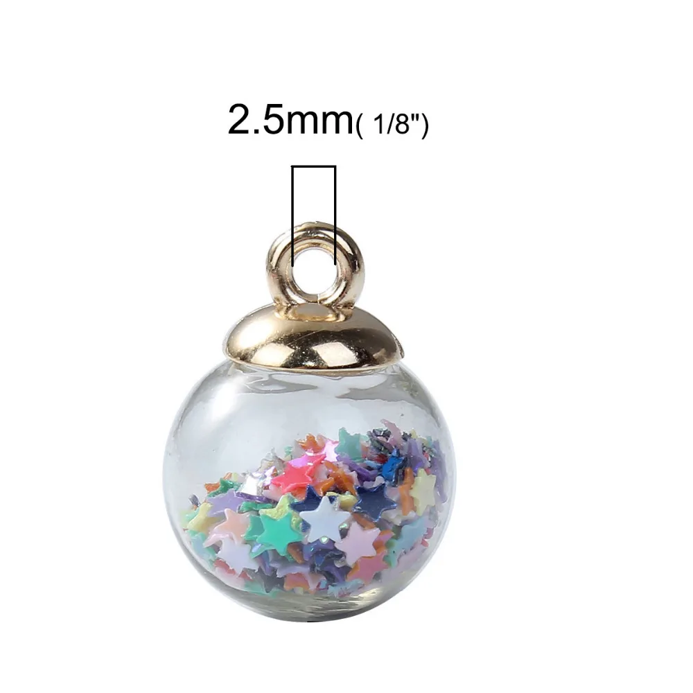 DoreenBeads DIY Подвеска стеклянные бусины подвеска бутылка Звезда Пентаграмма розовый