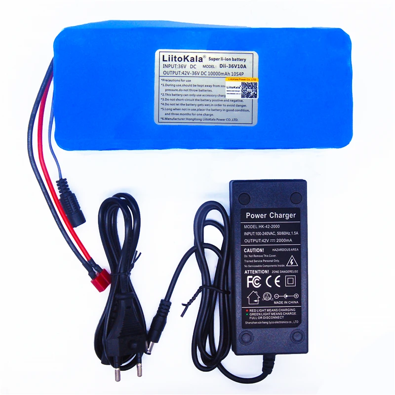 

LiitoKala 36v 10ah electric bike battery 18650 battery pack 36V8ah 10ah 12ah 500W High Power and Capacity 42V Motorcycle Scooter
