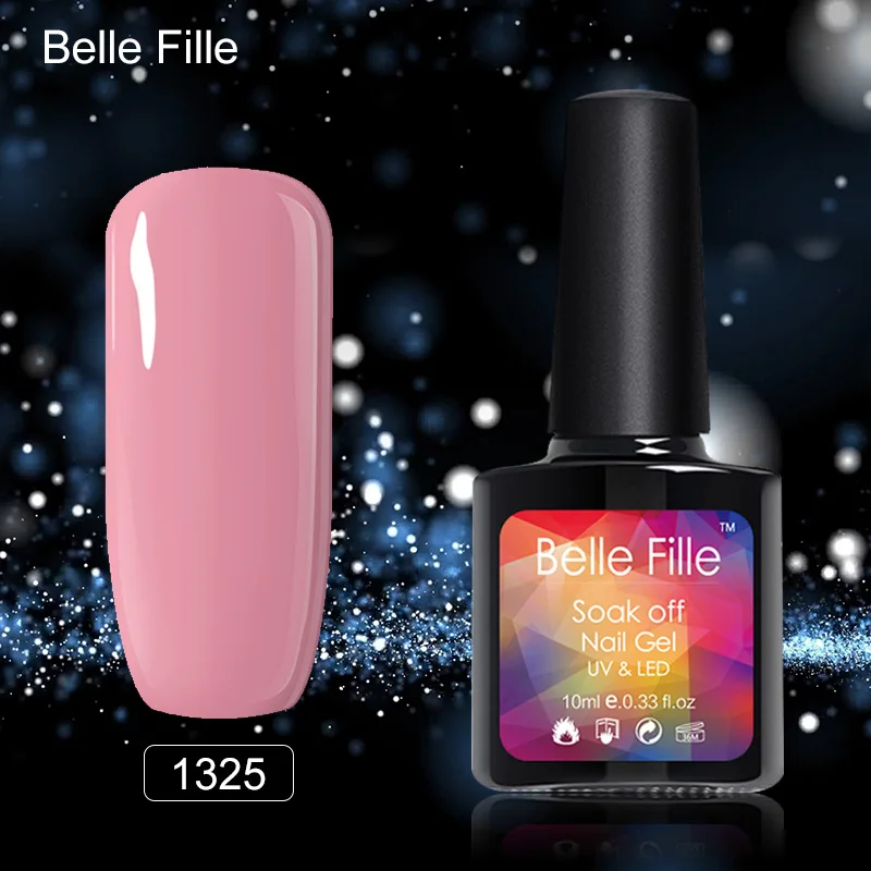 Гель лак для ногтей Belle Fille телесного цвета яркий маникюрный УФ впитывающий ногти