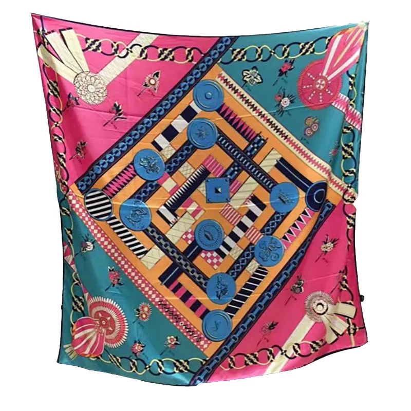 Женский Шелковый платок с принтом зебры крокодила слона воробей тропических