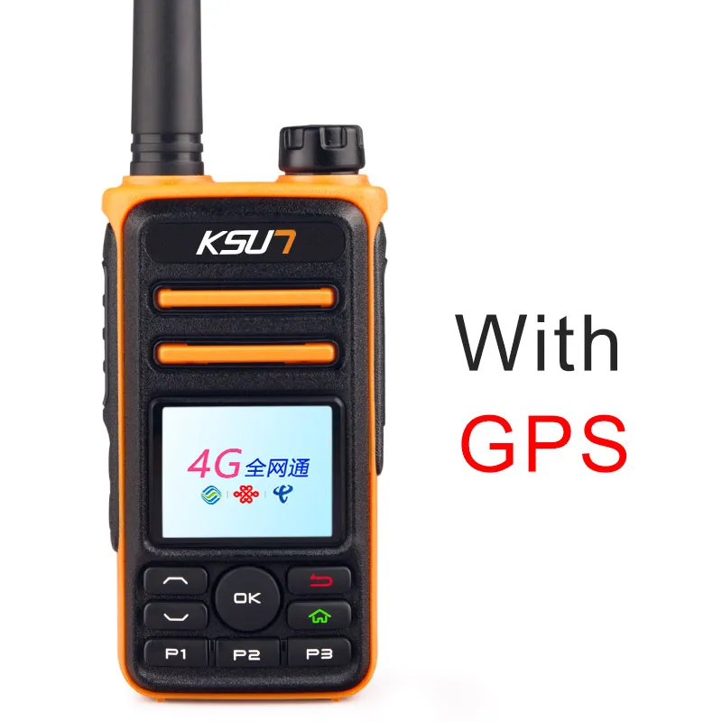 Gps позиционирование Civil двойной режим сети KSX50-M-G цифровой WCDMA, CDMA, GSM Автомобильный радиоприемник двухстороннее радио Walkie Talkie - Цвет: orange GPS