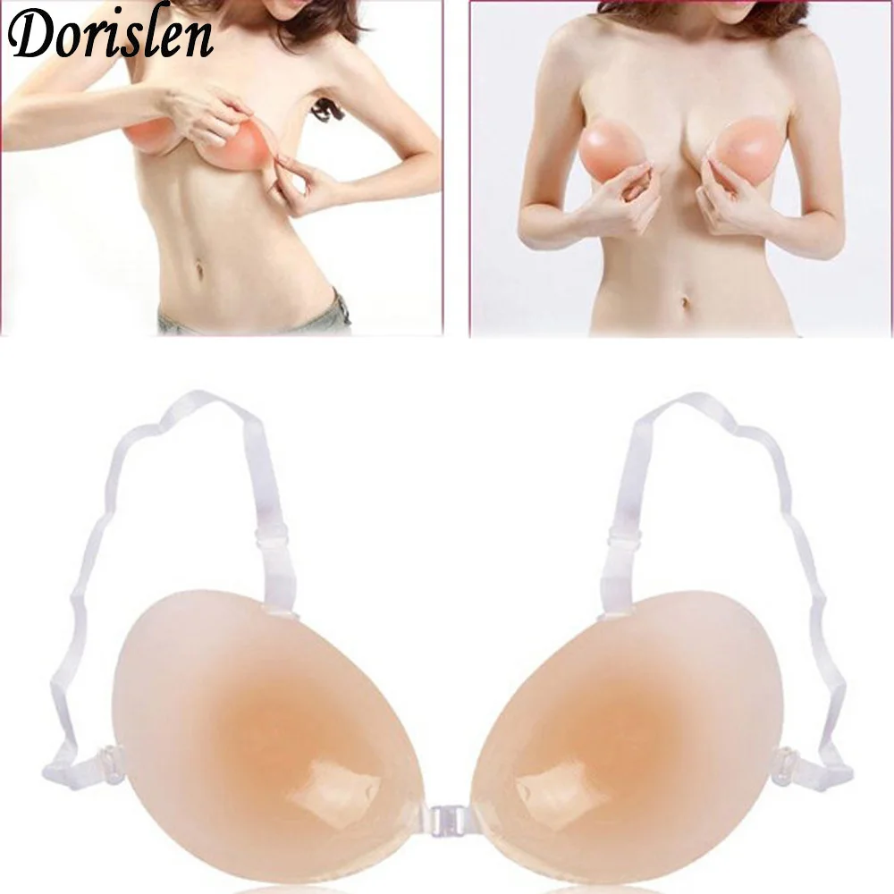200 пар силиконовых клеящих гелевых бюстгальтеров пуш ап с прозрачными бретелями A