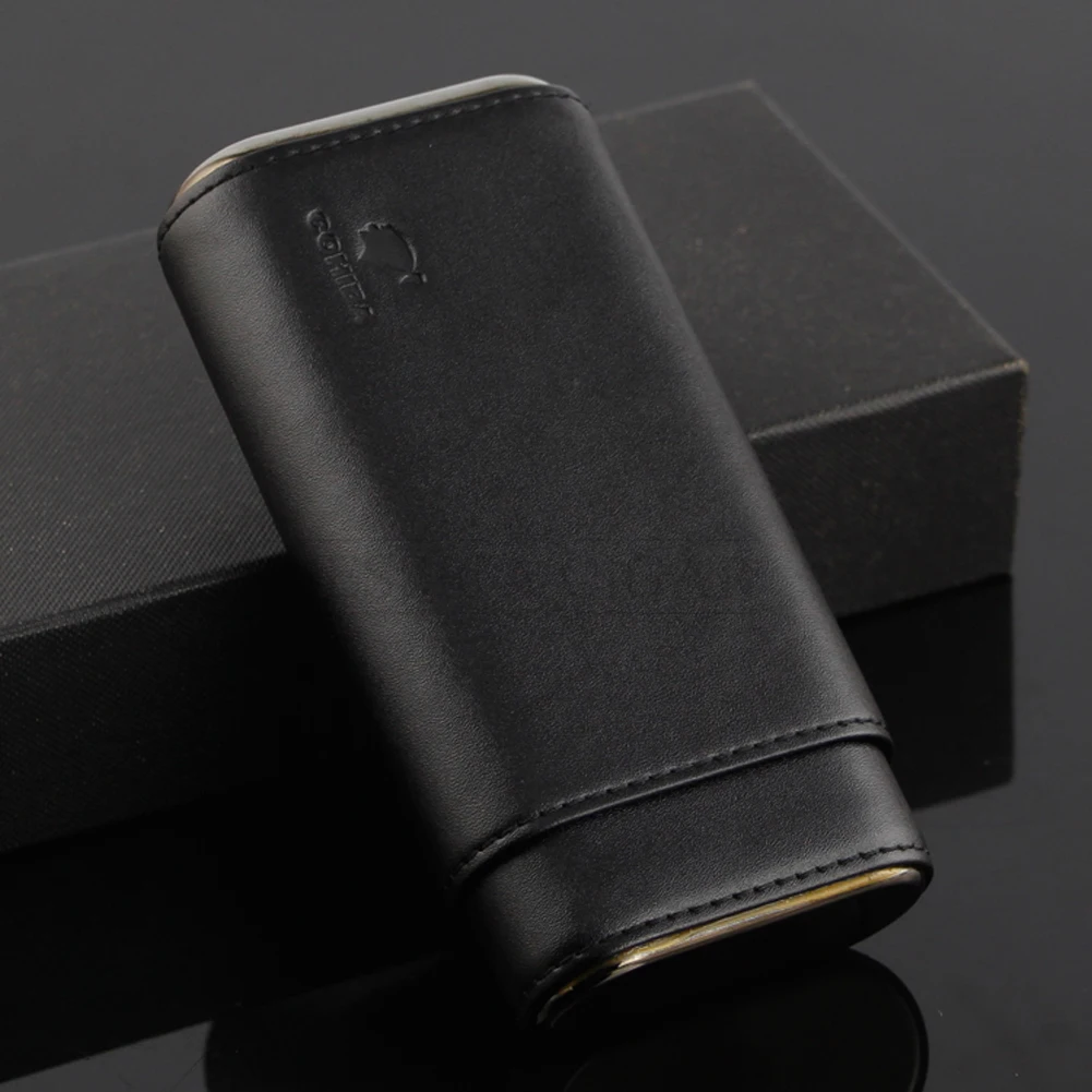 COHIBA чехол для сигар из натуральной кожи переносной увлажняющий табака сумка с 3