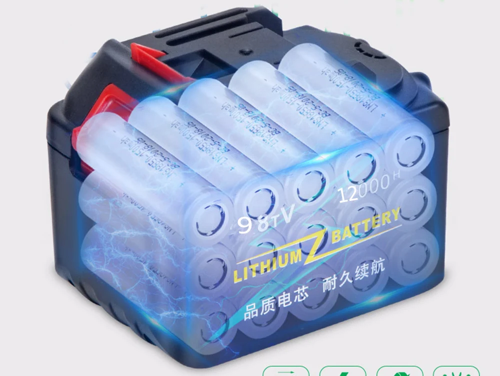 Литиевый ПЕРЕЗАРЯЖАЕМЫЙ Электрический ударный торцевой ключ 12000mAh 2700r/min для деревообрабатывающего электроинструмента