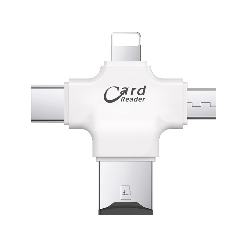 Многофункциональный 4in1 мобильный OTG адаптер SF2 с 8 pin USB type c/micro A вилки считывания SD
