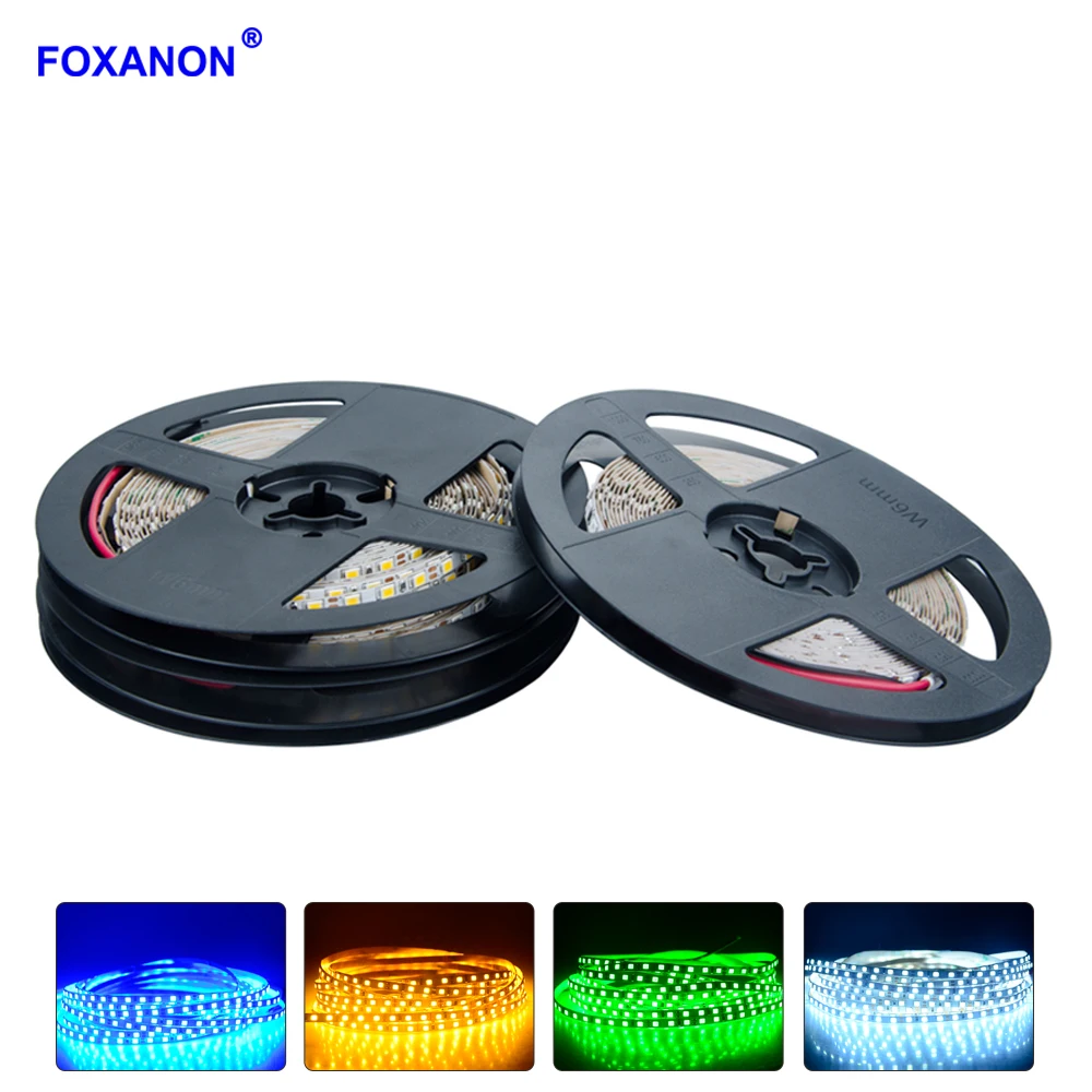 Светодиодная ленсветильник SMD2835 Foxanon 5 м 600 светодиодов/м 3528 светодиодов 12 В