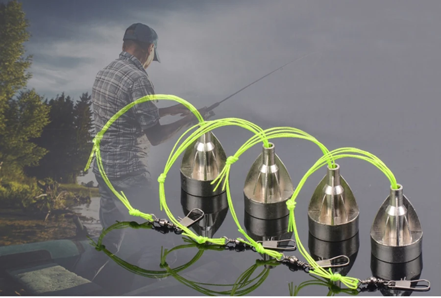 4 шт./кор. углерода Lead Jig взрывные Крючки набор 24g 6-13# колючей Отсадочная рыболовный крючок на карпа грузило «Три в одном» поворачивается на линии Рыболовные снасти T4