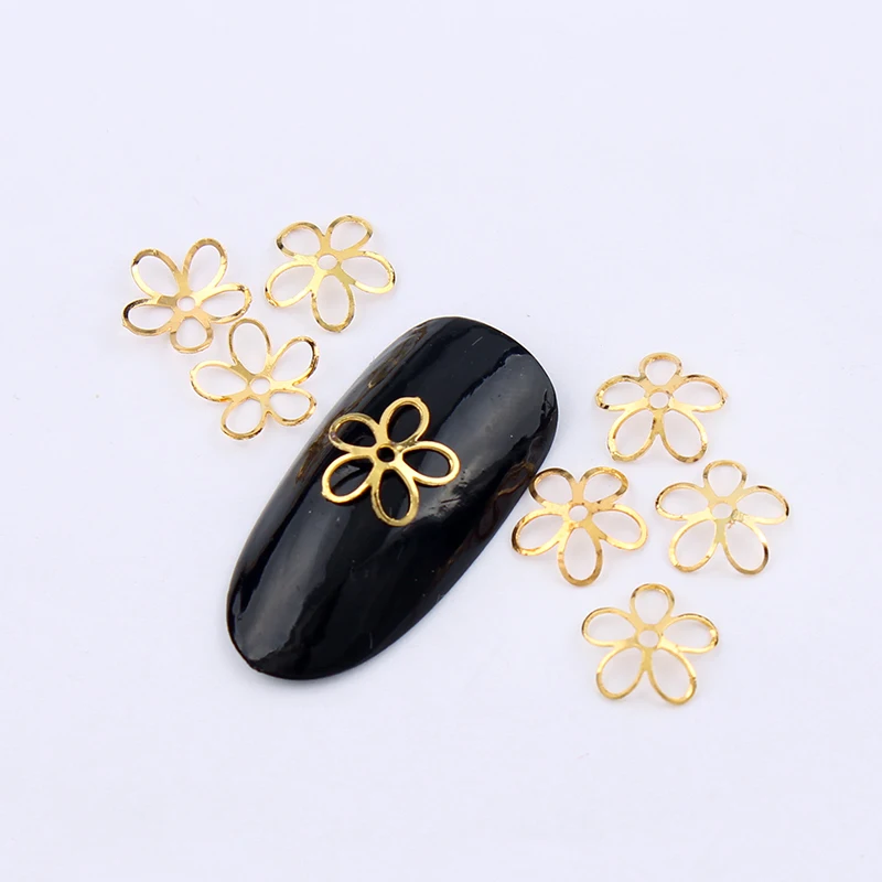 5 шт. Новые блестящие японские модные аксессуары для дизайна ногтей полые