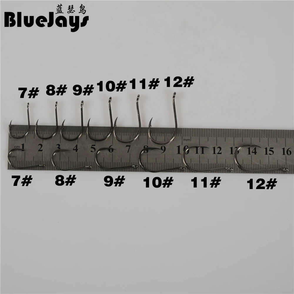 BlueJays 100 шт. рыболовный крючок 1#-12# Высокоуглеродистая сталь крючок коррозийный морской лещ рыба колючая морская рыба рыболовные крючки
