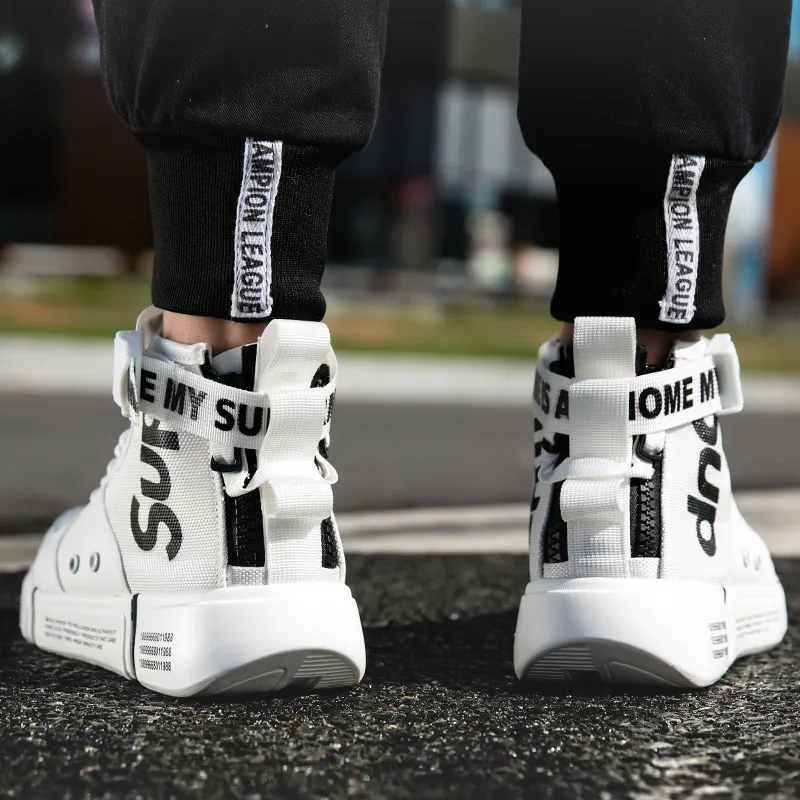 Для мужчин повседневная обувь с высоким берцем Мужская на плоской подошве модные