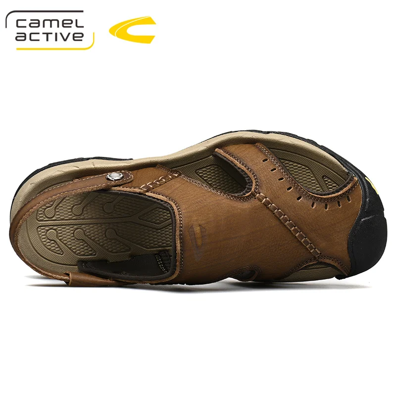 Мужские сандалии Camel Active мягкие эластичные из натуральной кожи на плоской