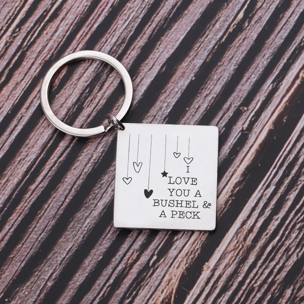 Шикарные брелки с гравировкой I Love You брелок буквенным принтом A Bustel и Pick