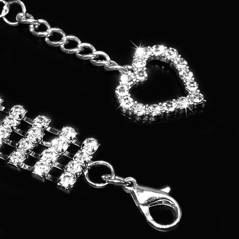 4 ряда Стразы misteroline ожерелье для домашних животных ошейник собак украшения