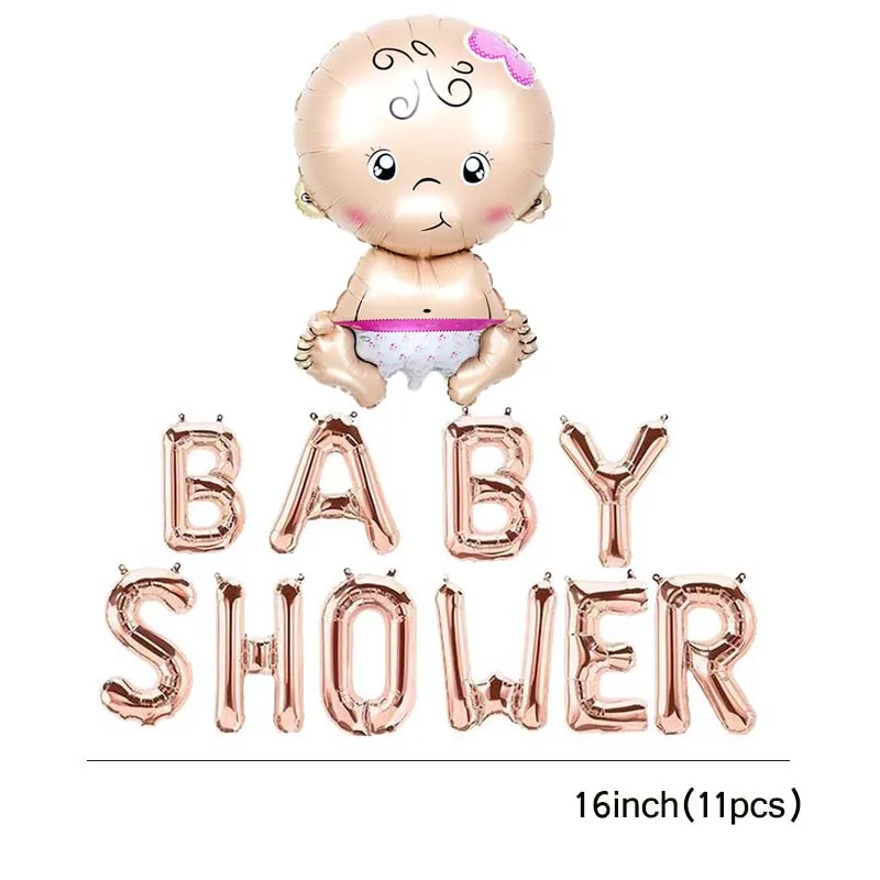 16 дюймов розовое золото/золото его мальчик девочка письма baby shower девочка/мальчик