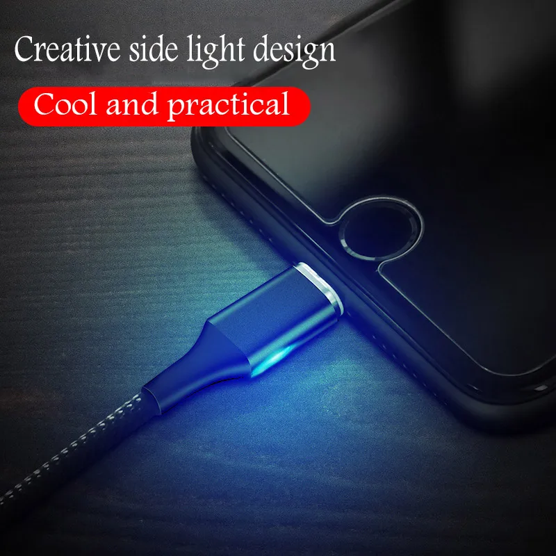Магнитный Micro USB кабель 3A для iPhone XS XR X 7 6 samsung LG type c Быстрая зарядка магнитное