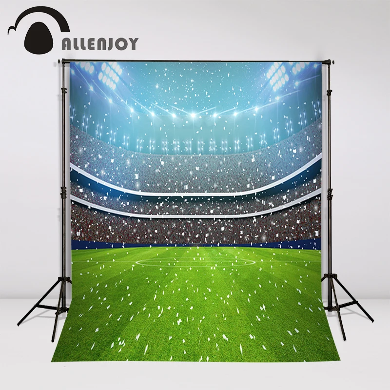 Фотофон Allenjoy для детской фотосъемки спортивный фон с изображением футбольного