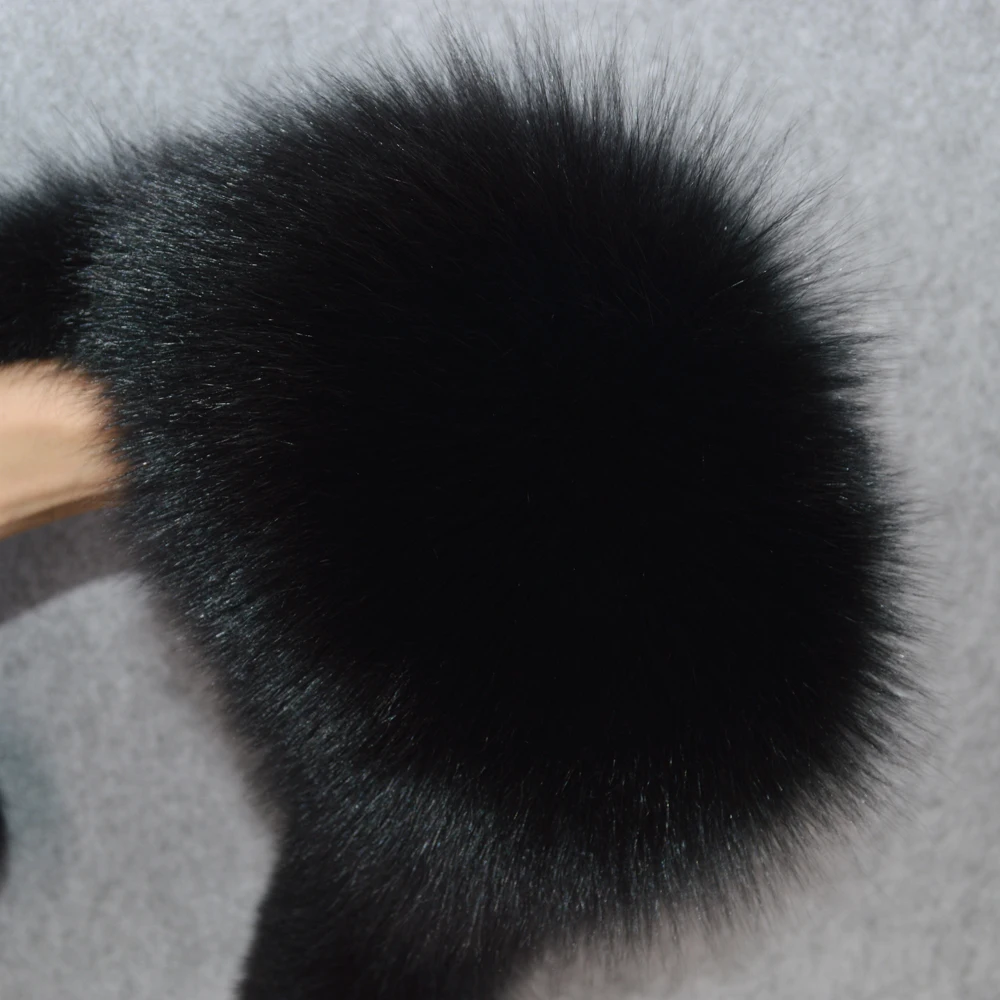 2020 Роскошные Для женщин из натурального Лисьего меха шапка ушанка енота лисий