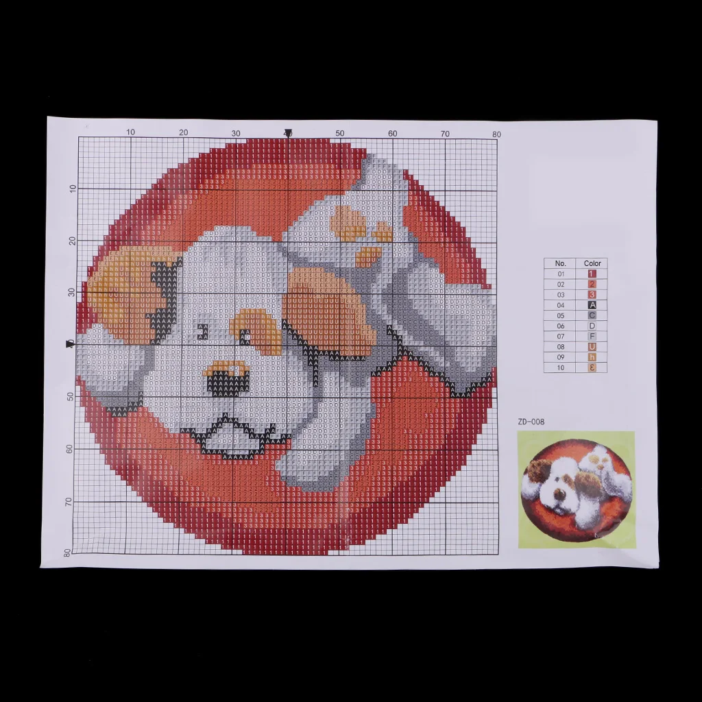 Comprar Juego De Alfombra De Perro Lobo, Juego De Aguja De Lengüeta Para Adultos, Esterilla DIY, Cojín, Almohada, Bordado, Decoración Del Hogar, 2 Juegos