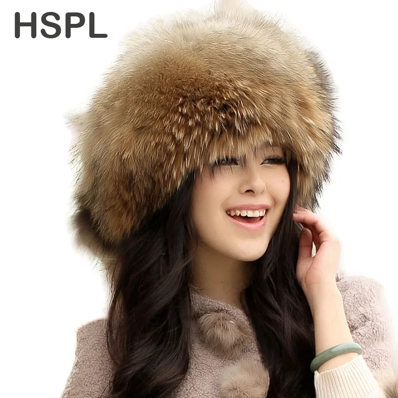 CDF091 осенне-зимняя мужская женская меховая шапка из меха енота лисы монгольская |