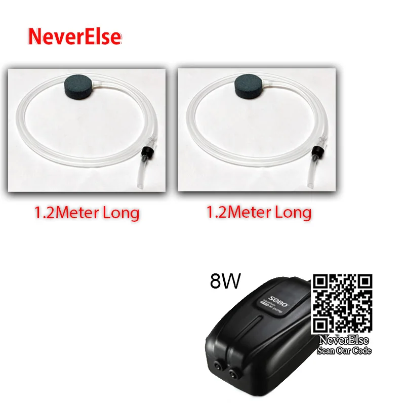 8W Solution1 Бесшумный Регулируемый внешний воздушный компрессор кислородный насос с воздушным каменным шлангом для аквариума аксессуар для аквариума один двойной выход - Цвет: 8W Solution1