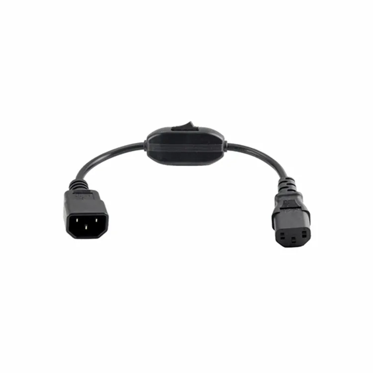 C14 C13 удлинитель IEC 320 Female to Male with10A ВКЛ./ВЫКЛ. Кабель адаптера питания Fr PDU UPS 1 шт.|power