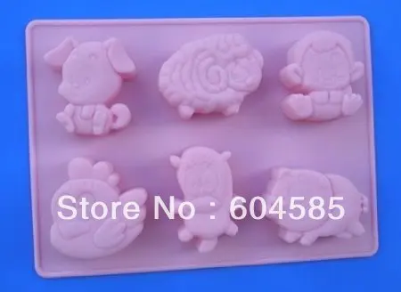 Силиконовая форма для торта #1 с животными из китайского зодиака формы мыла