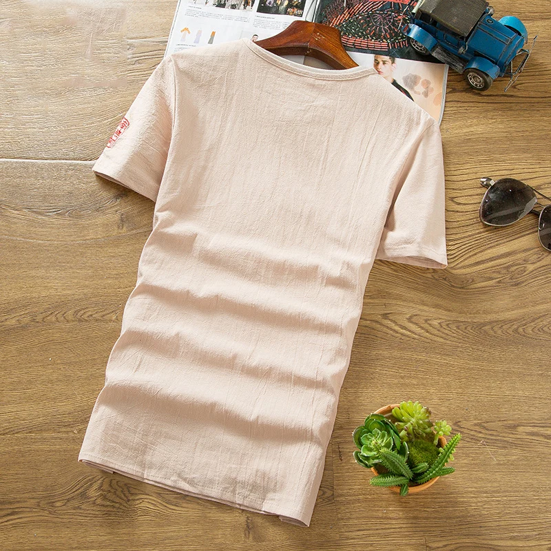 Мужская футболка с короткими рукавами костюм v образным вырезом повседневные