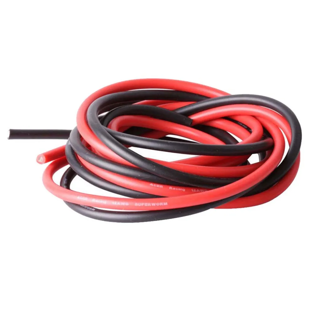 

1meter Red+1meter Black 14# 14 AWG 14AWG Heatproof Soft Silicone Silica Gel Wire Connect Cable For RC Model Battery Part