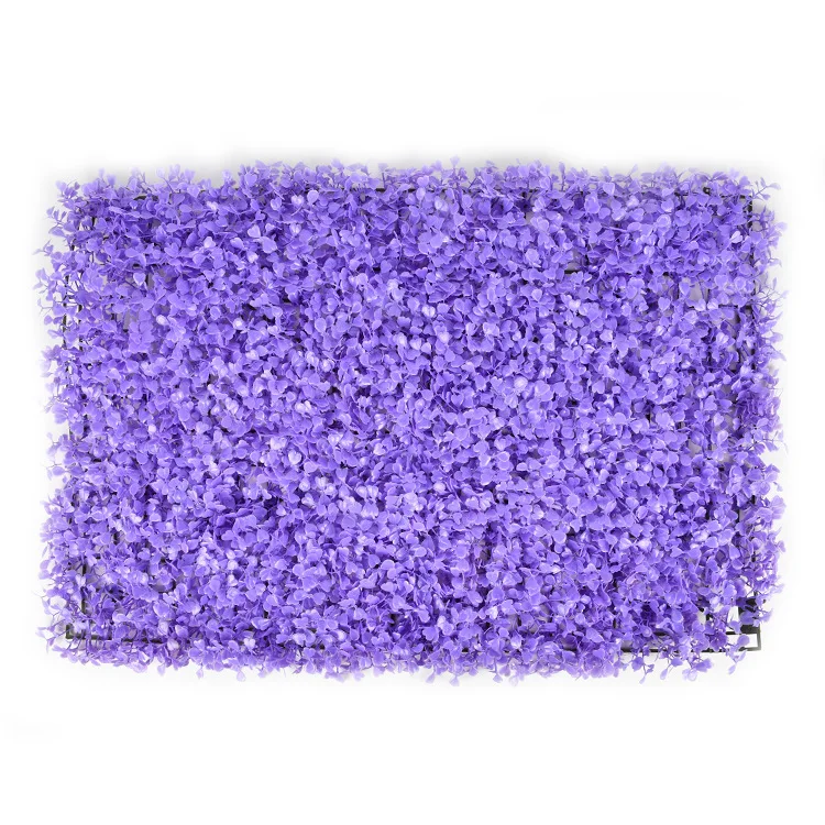purple Зеленое растение стены искусственный газон самшит хедж сад задний двор домашний фон Декор Моделирование Милан трава открытый цветок стены - Цвет: purple