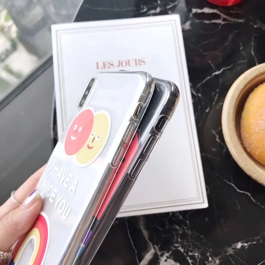 INS Корея смайлик клоун хороший чехол для телефона iphone Xs MAX XR X 6 6s 7 8 plus простой