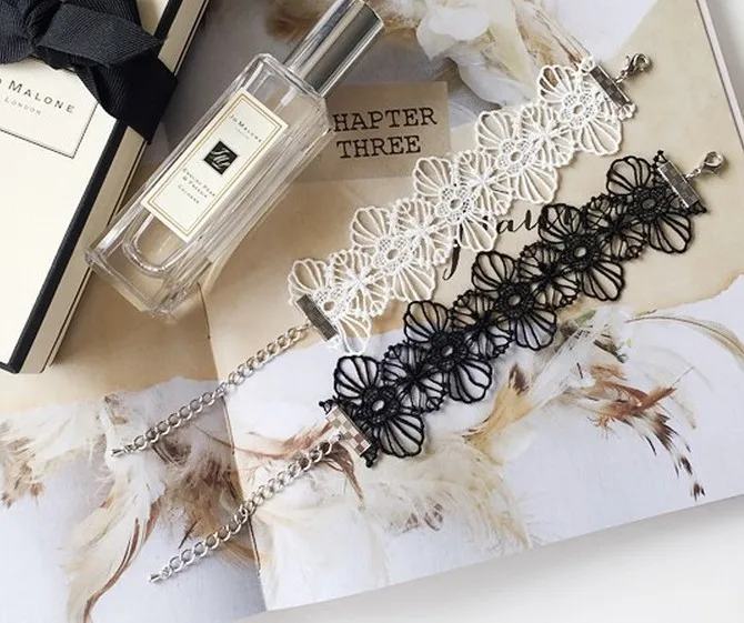 2017 модные аксессуары ручной работы ажурное кружевное ожерелье с цветами милое