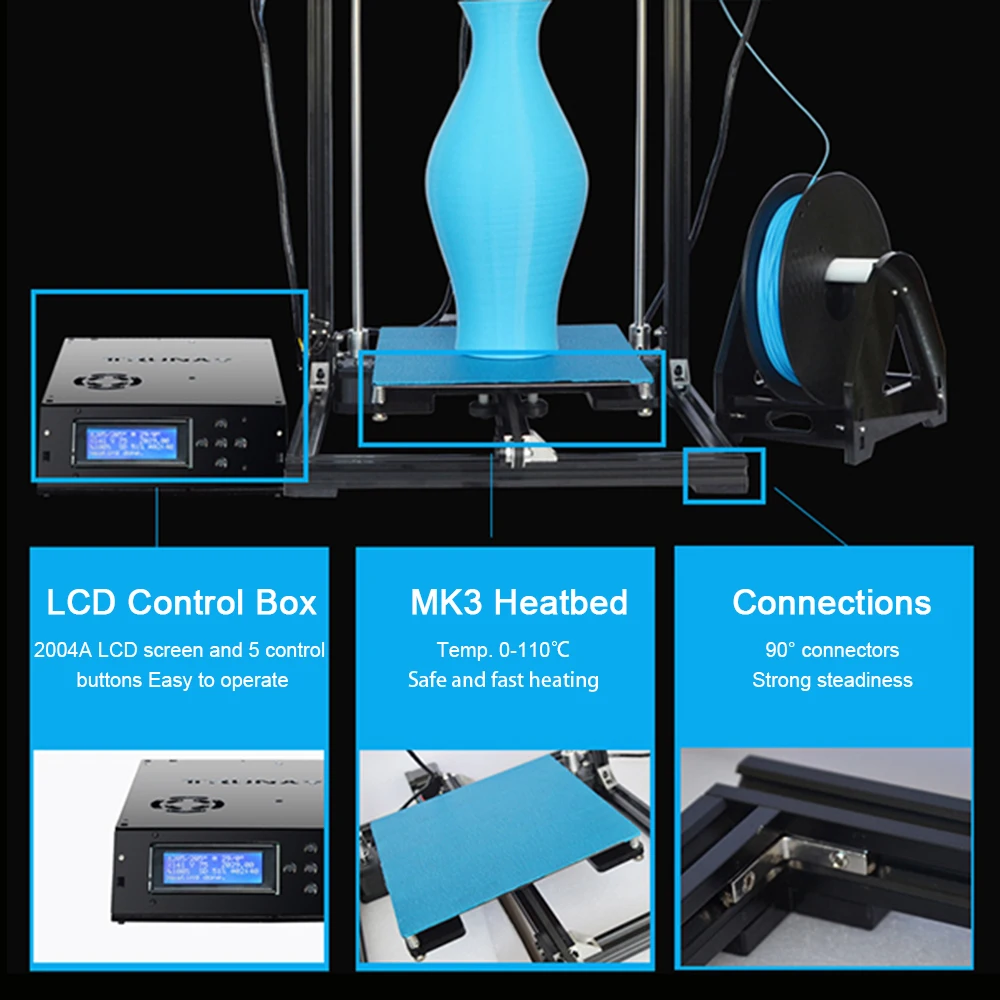 Tronxy X3A Высокоточный Рабочий стол 3d принтер DIY комплект большой размер печати с ЖК-экраном датчик автоматической коррекции поддержка TF USB