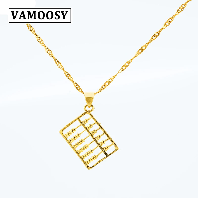Кулон VAMOOSY 24K золотого цвета медный Абакус Бохо китайский стиль ювелирные изделия