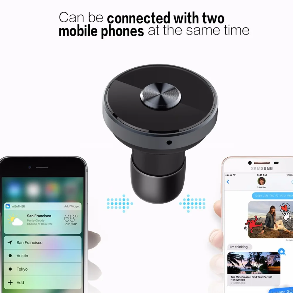 Lewinner Bluetooth наушники двойной USB Автомобильное зарядное устройство док станция Беспроводная Автомобильная