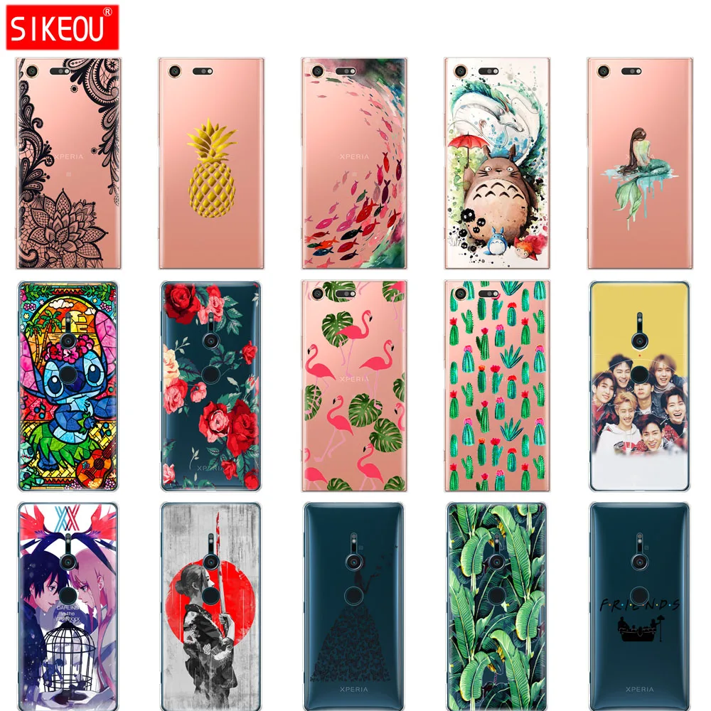 Silicone Soft Clear TPU For Sony Xperia XZ2 Case for Compact Cover XZ1 /XZ1 Compact/XZ Premium Cases coque |