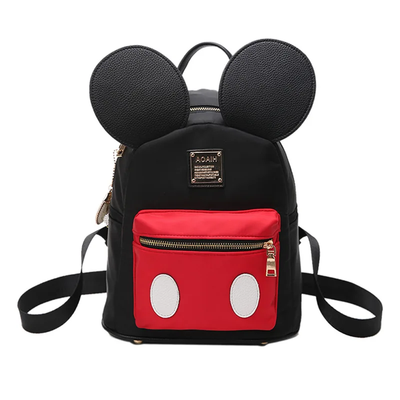 Mickey Модный женский нейлоновый рюкзак с Микки Маусом, черный школьный рюкзак для девочек, мини рюкзак для путешествий, детский школьный рюкзак mochila S178 - Цвет: Mickey