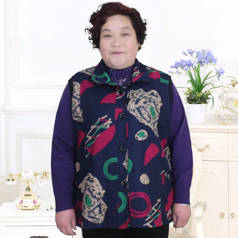 Большие размеры 8Xl 7xl 6xl 5Xl жилет для мамы среднего и старшего возраста плюс размер