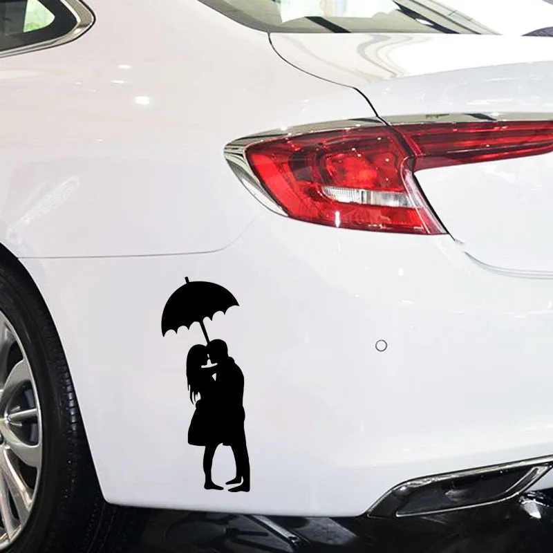 Пара под наклейки Umbrella Наклейка на окно бампер с автомобилем любовью брак дождь