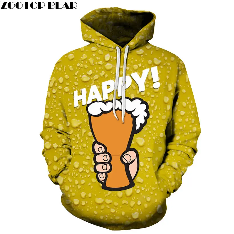 Happy Green Beer/Весенняя Повседневная Толстовка с 3D принтом Мужской спортивный костюм