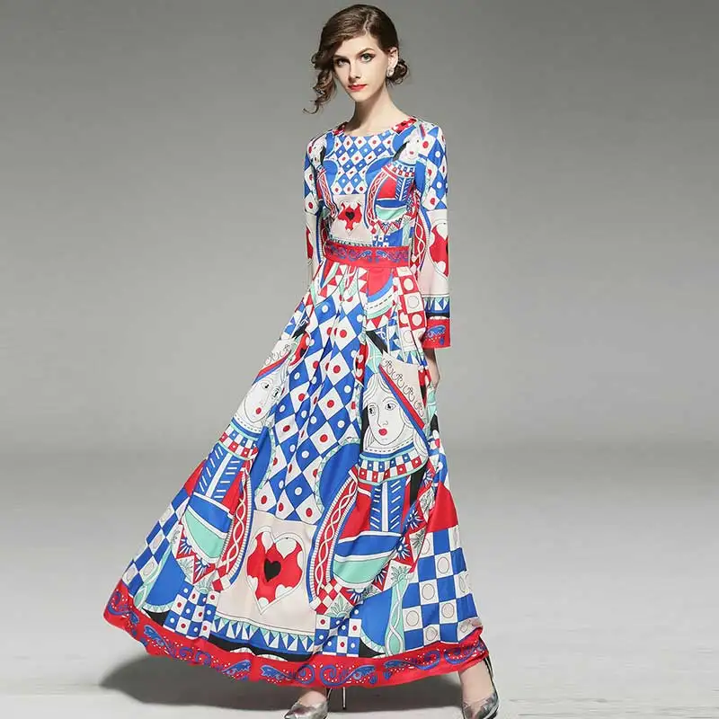 Willstage узор Макси платья Для женщин длинное платье boho лоскутное Винтаж вечерние