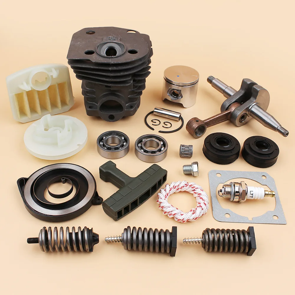 

Cylinder Piston Crankshaft Oil Seal Buffer Spring Pulley Kit For HUSQVARNA 340 345 350 (44mm) Chainsaw Engine Motor Rebuild Set