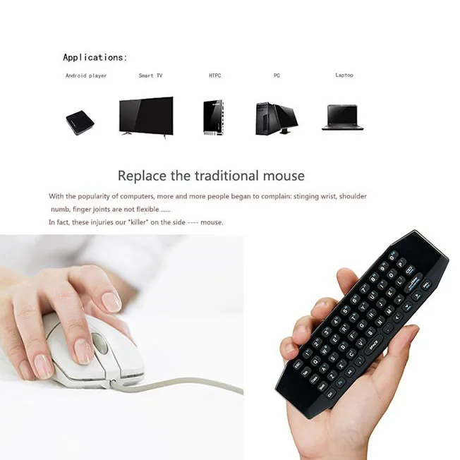 T5 Air mouse 2,4G Беспроводная летная мышь с микрофоном Голосовая Универсальная беспроводная клавиатура инфракрасный, обучаемый для Android Tv Box P